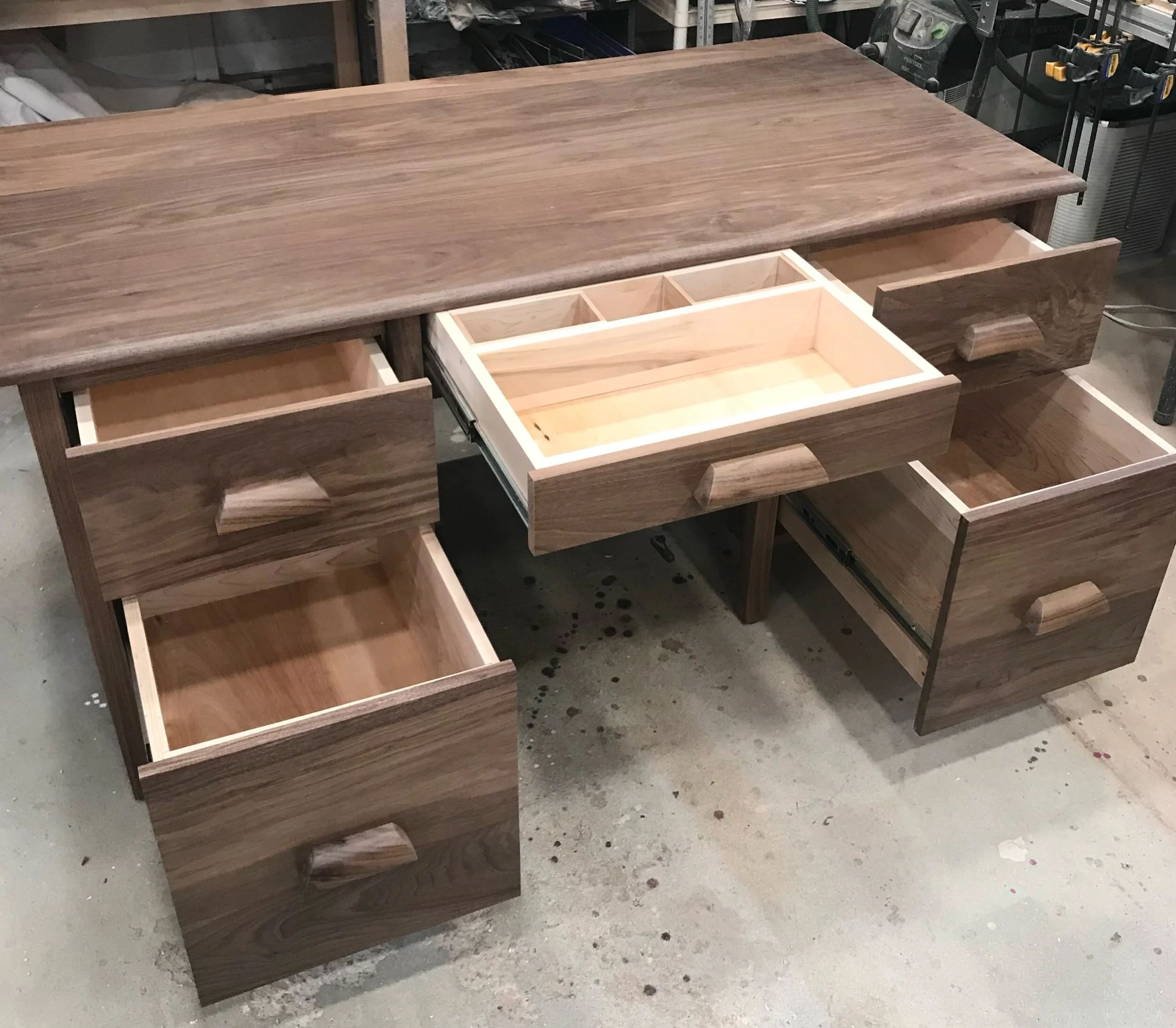 Office concealment desk with hidden compartments for valuables