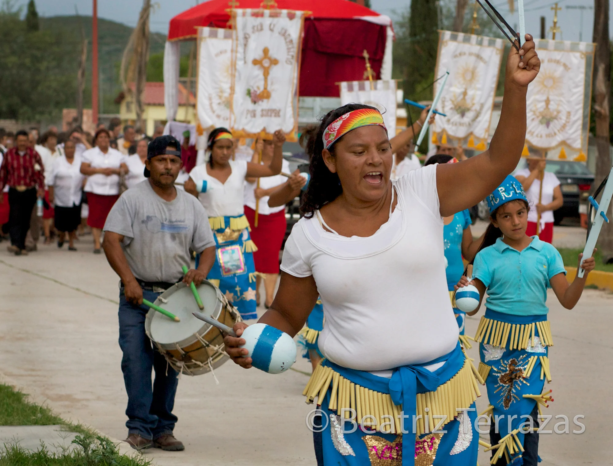 Leading the procession