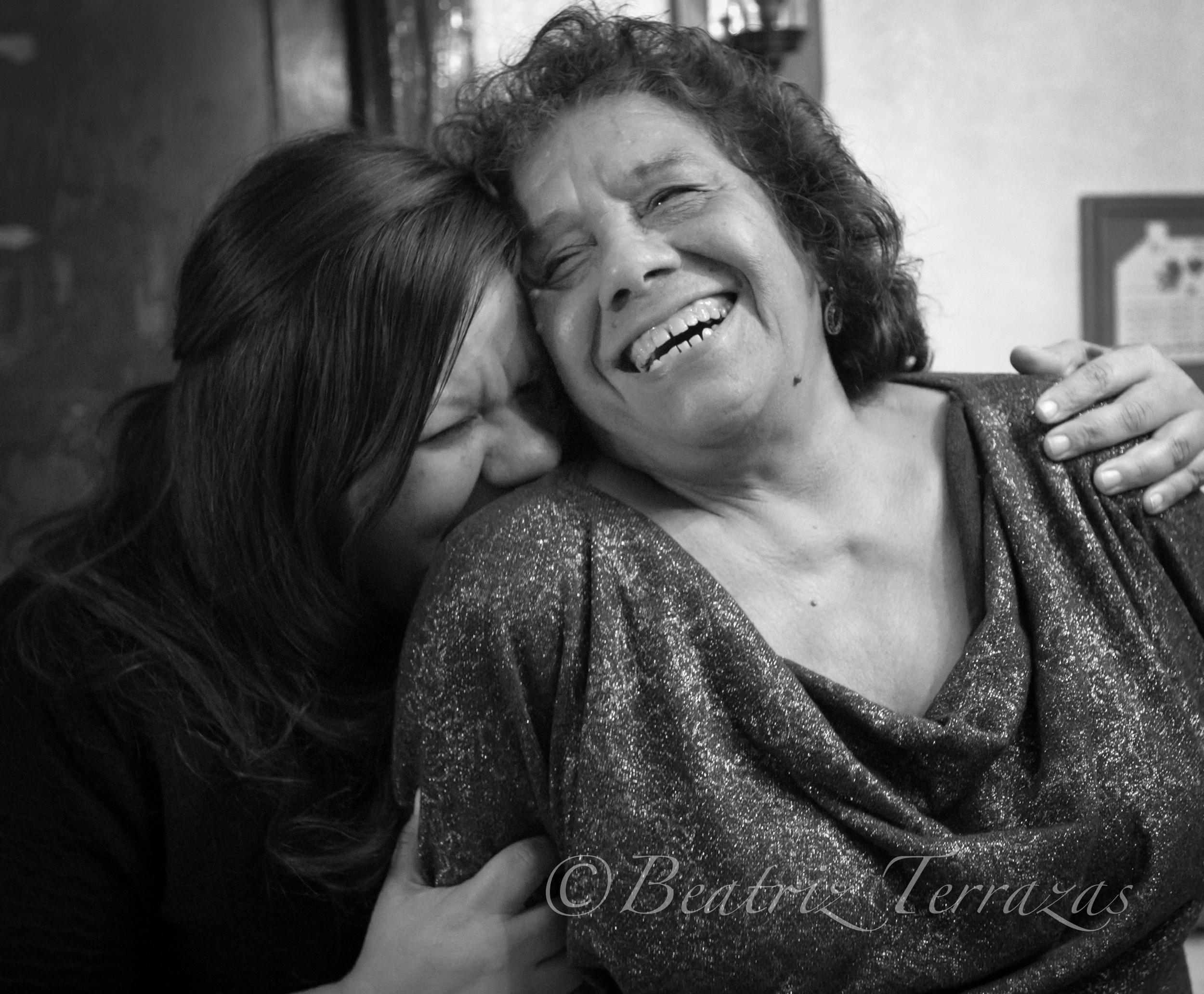 Cynthia Montes shares a moment of joy with her mother, Irma.
