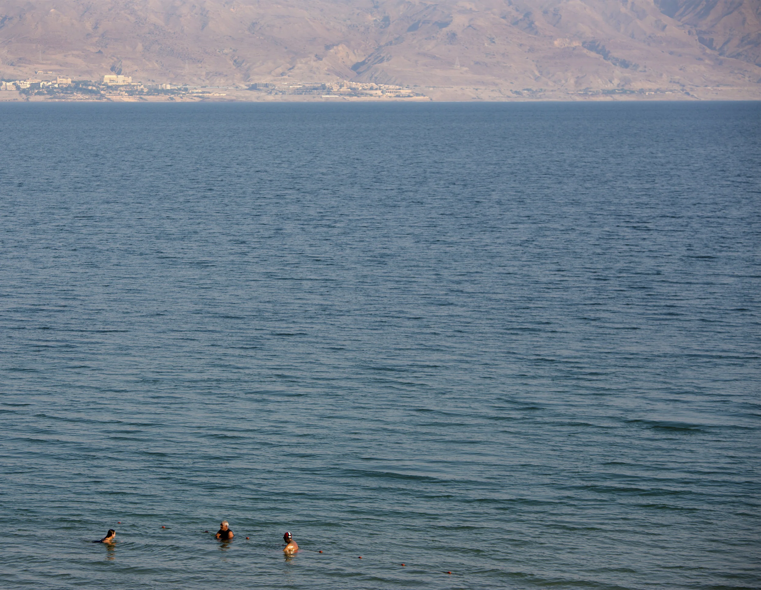 Floating in the Dead Sea.