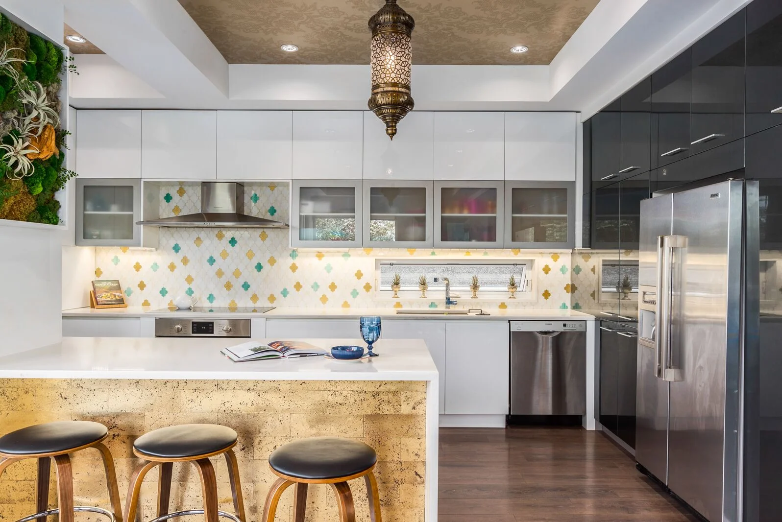 Green Wall / Recycled Glass Backsplash- E18th