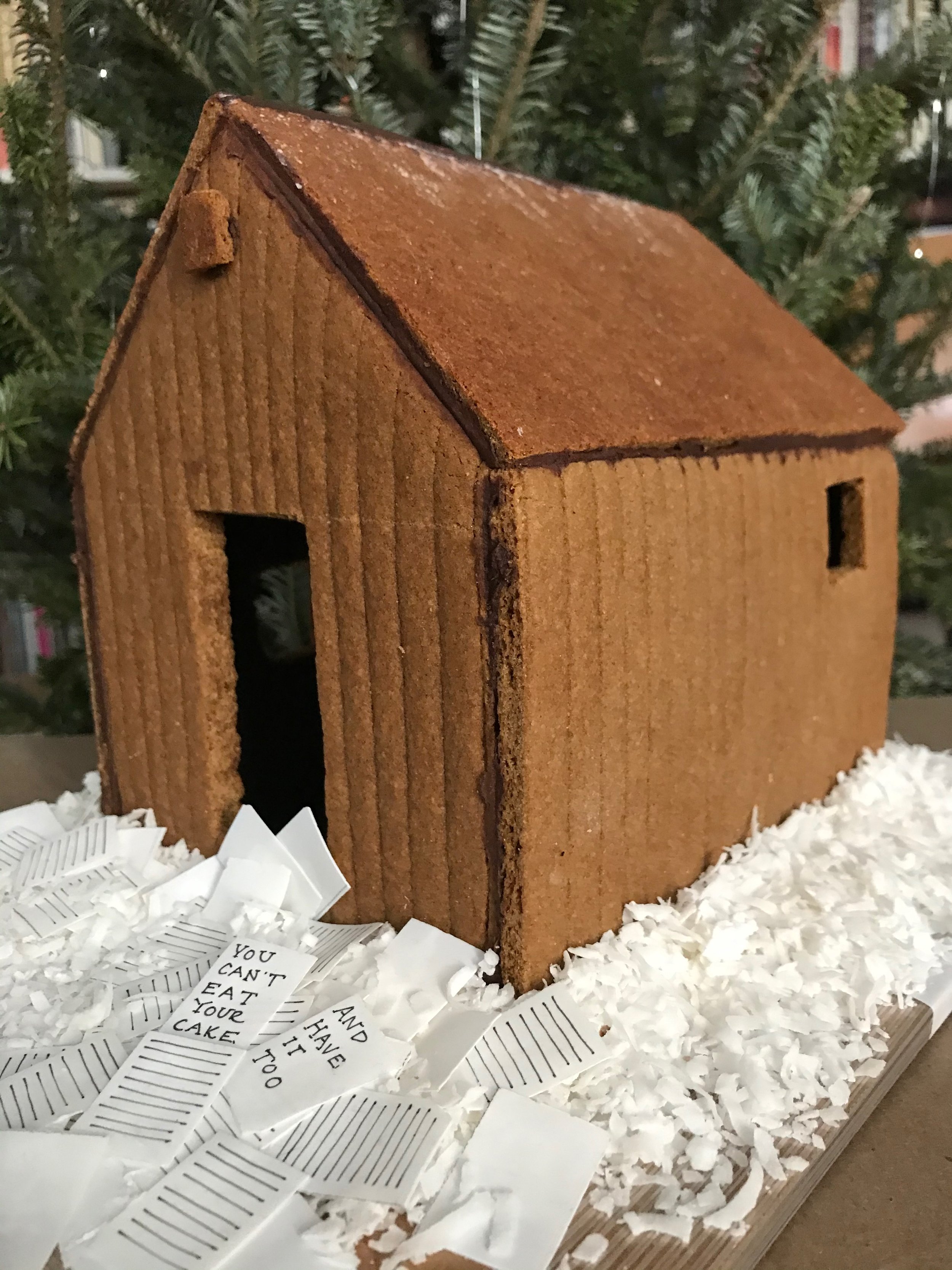  Gingerbread Unabomber cabin 