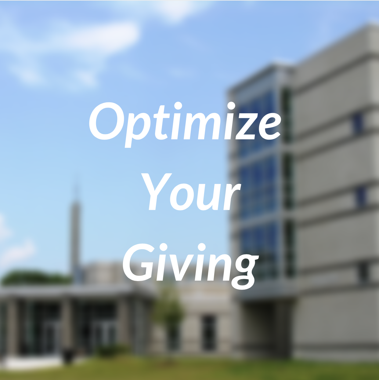 Optimize Your Giving