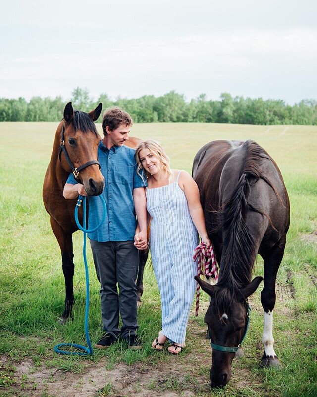 We took a trip to Smoky Lake for an engagement session with Carleigh &amp; Mitchell on their gorgeous farm. We&rsquo;re so glad we got to spend some time with them this summer even though their wedding has been postponed to 2021. We can&rsquo;t wait 
