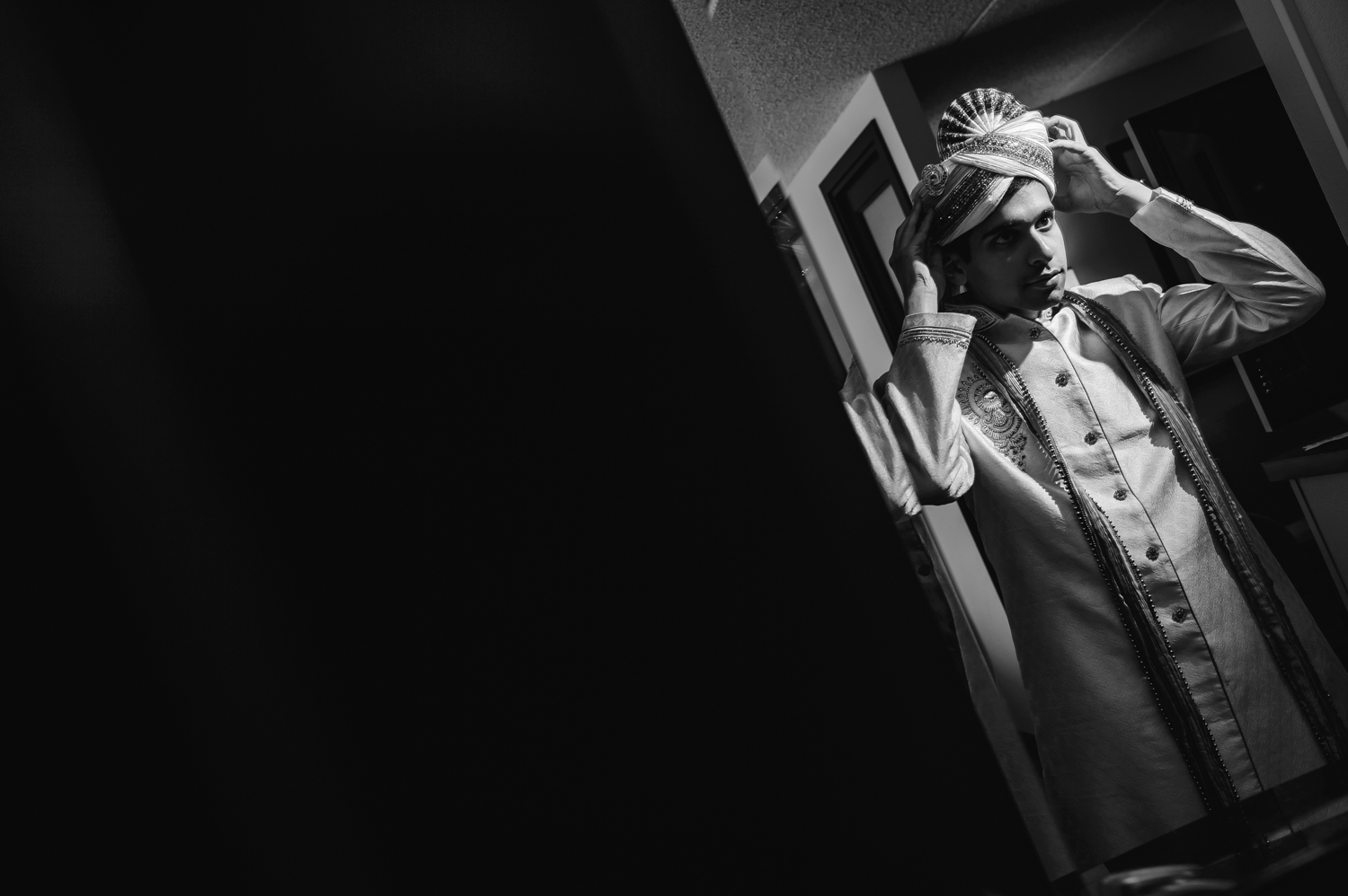 groom getting ready Indian wedding San Ramon