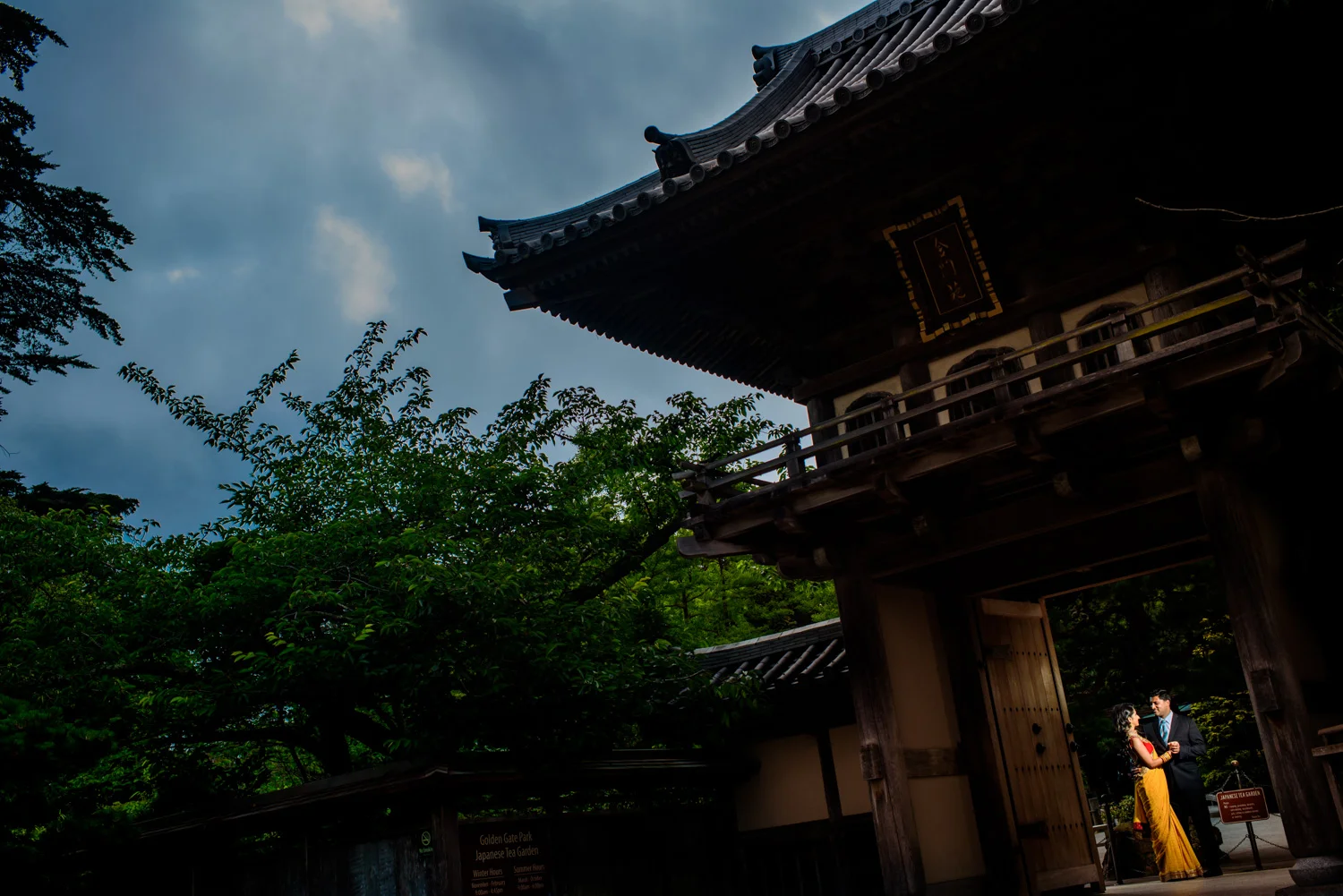 Japanese Tea Garden Indian engagement session