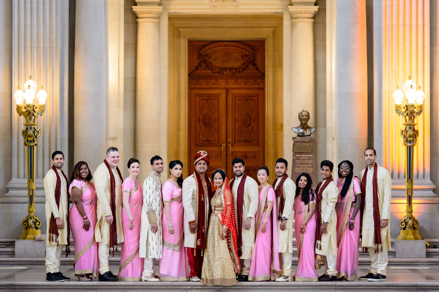 Indian bridesmaids and groomsmen