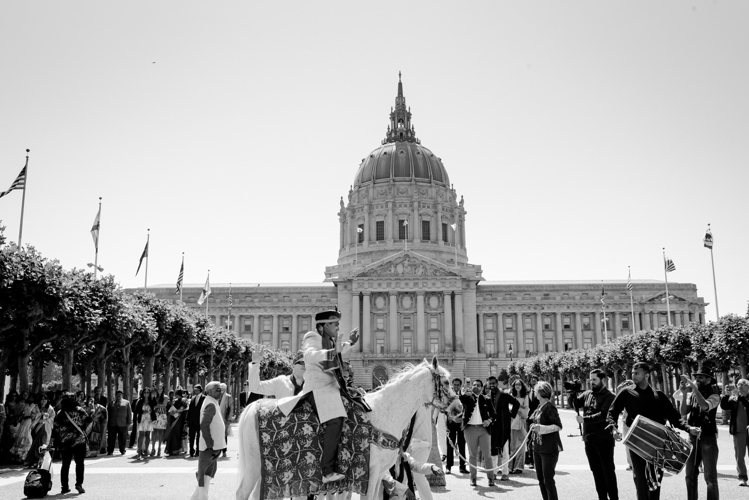 baraat at San Francisco City Hall