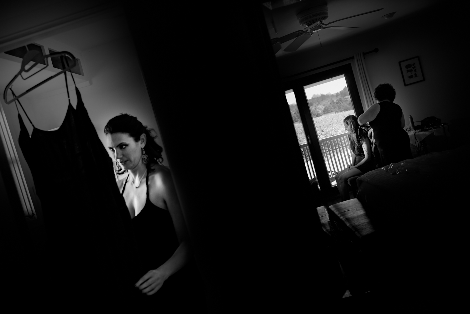 Bride getting ready