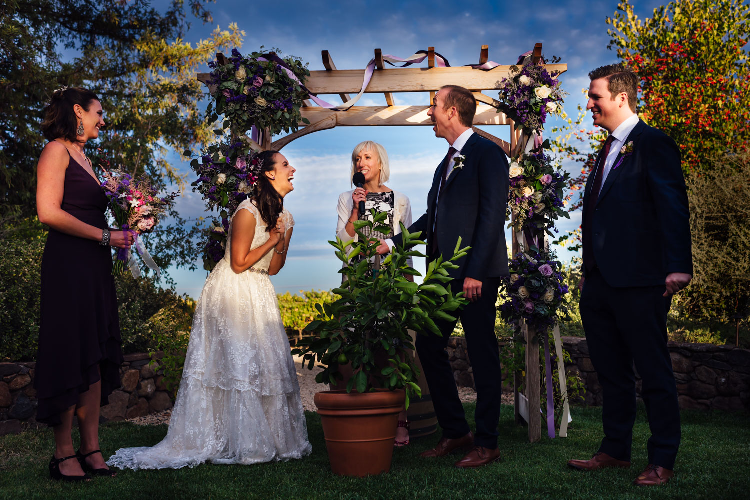 De Loach vineyards Santa Rosa Winery wedding