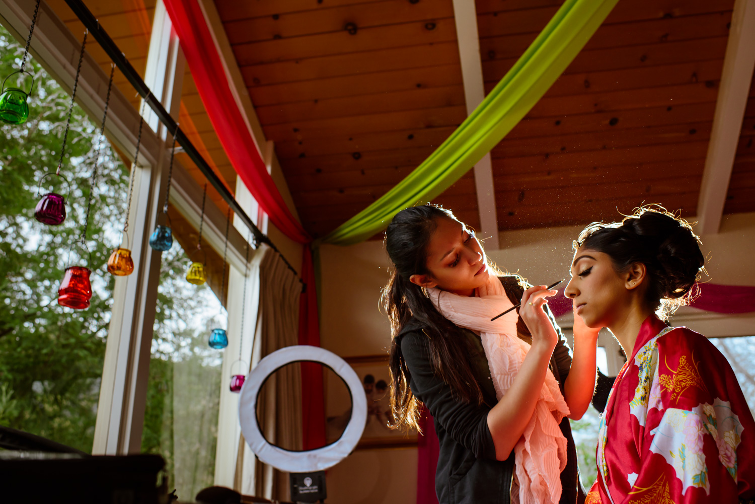 Bride getting ready makeup by Glamangelique