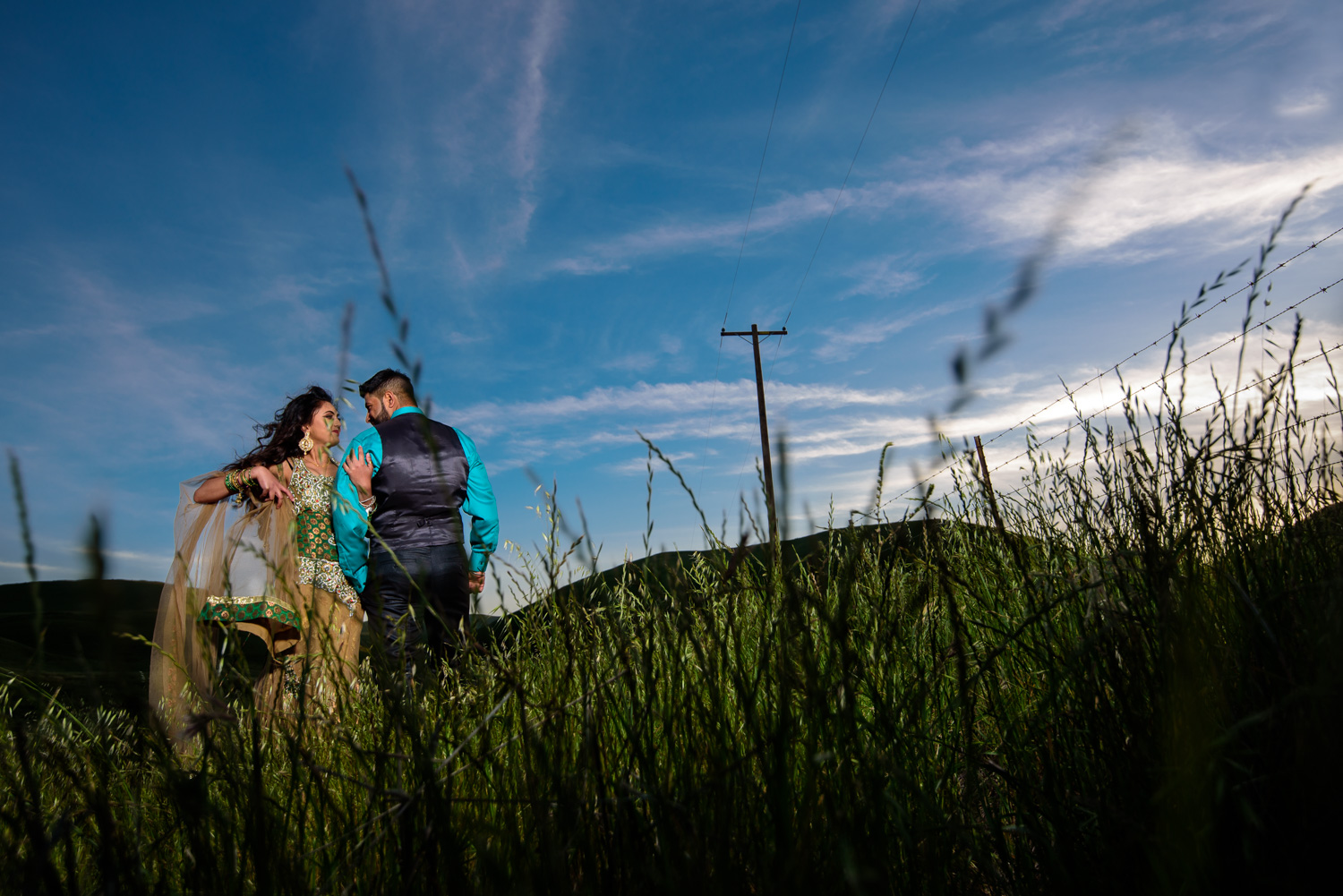 Indian Engagement shoot Altamont Pass Wind Farm