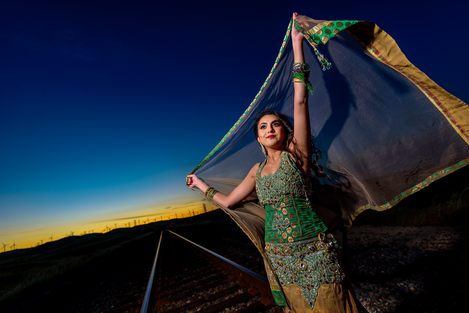 Indian Engagement shoot Altamont Pass Wind Farm