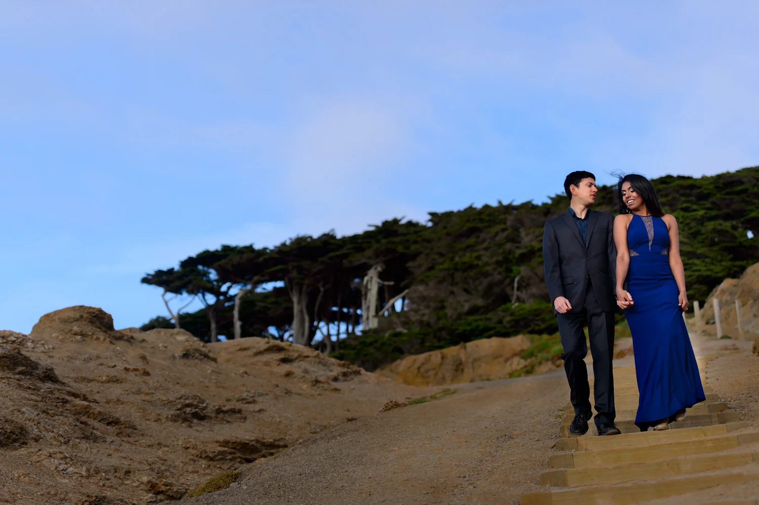 Indian Engagement Shoot Sutro Baths San Francisco