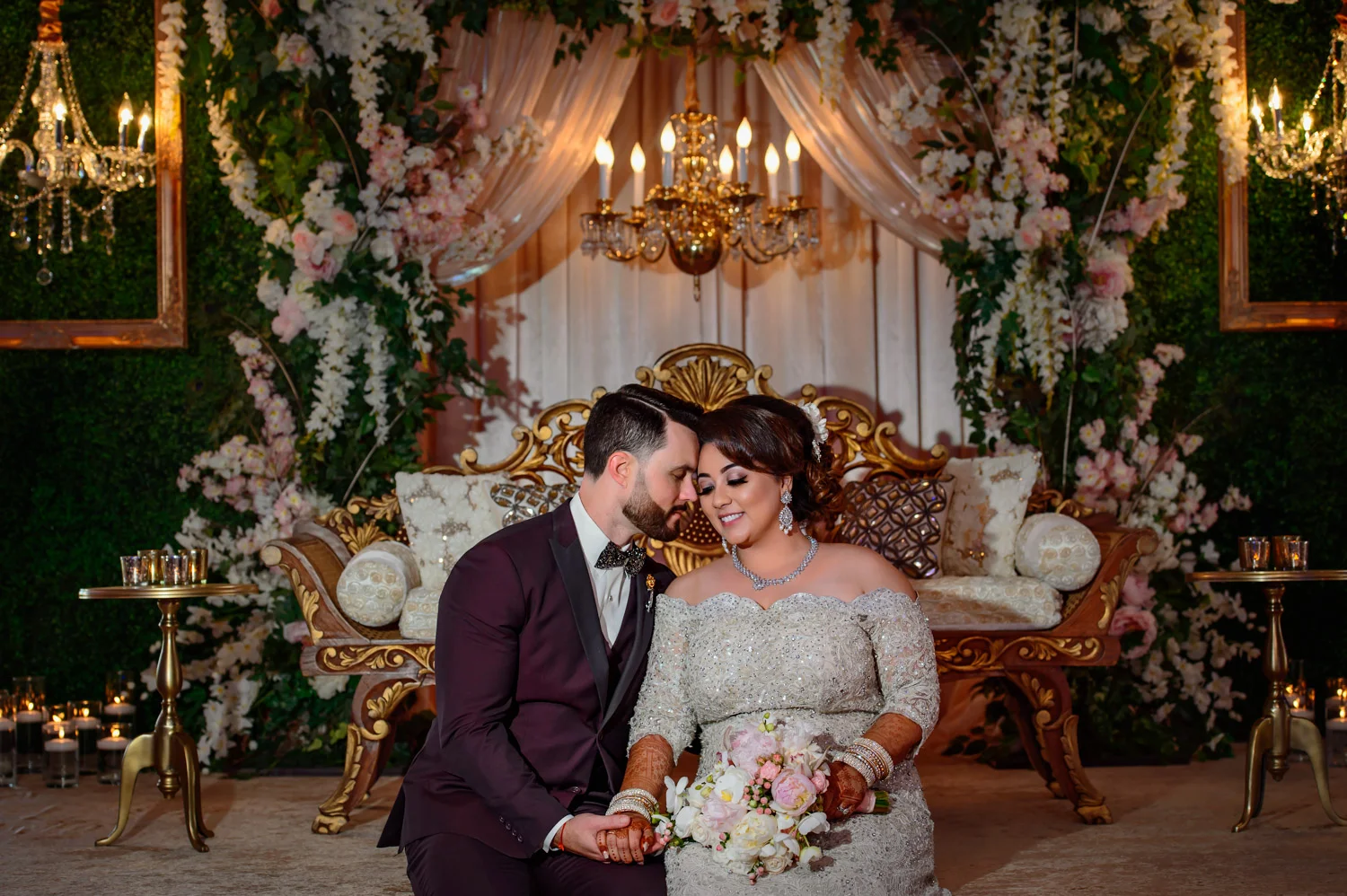 Indian punjabi wedding reception Viaggio Winery Lodi