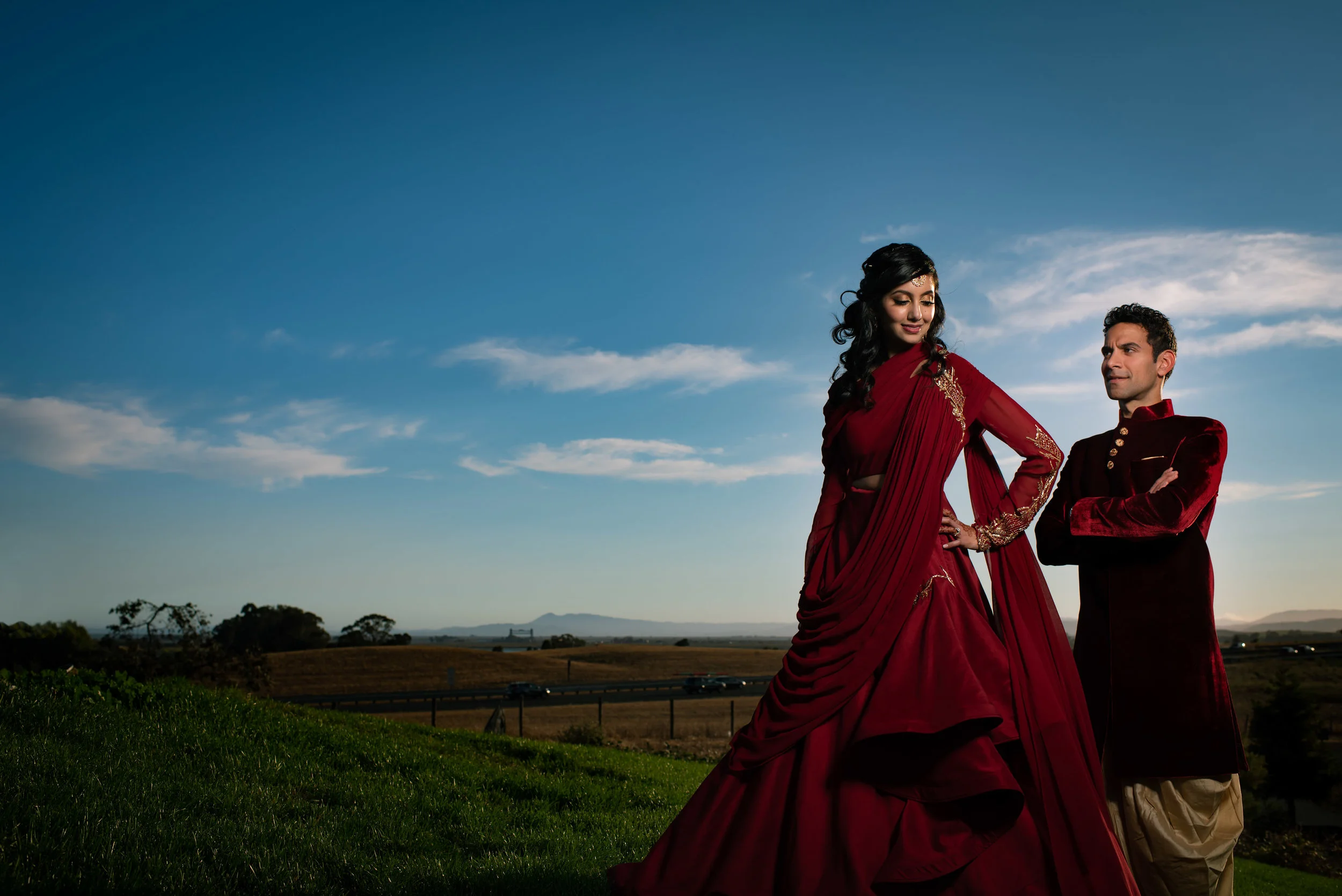 Napa Indian wedding couple pictures