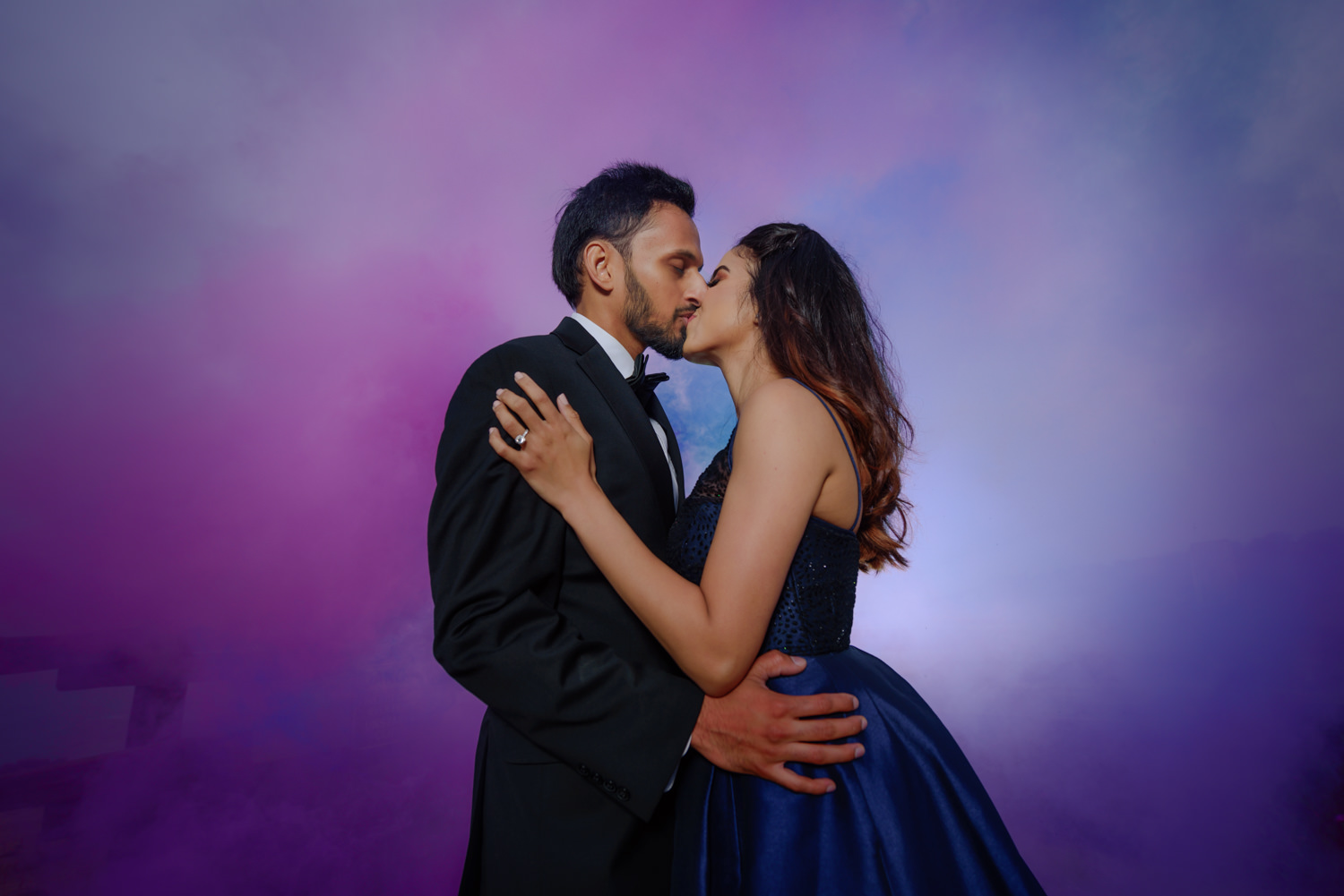 Smoke bomb engagement shoot bay area