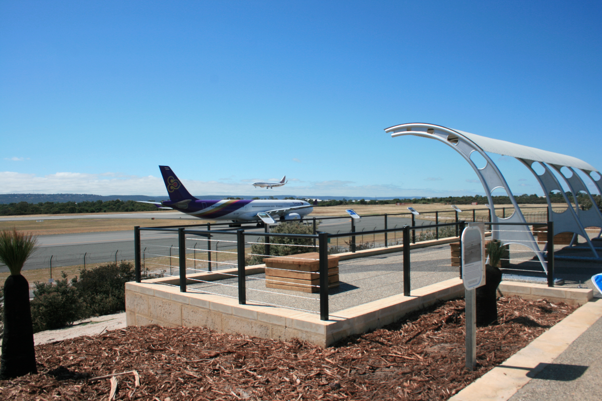 The airport observation deck