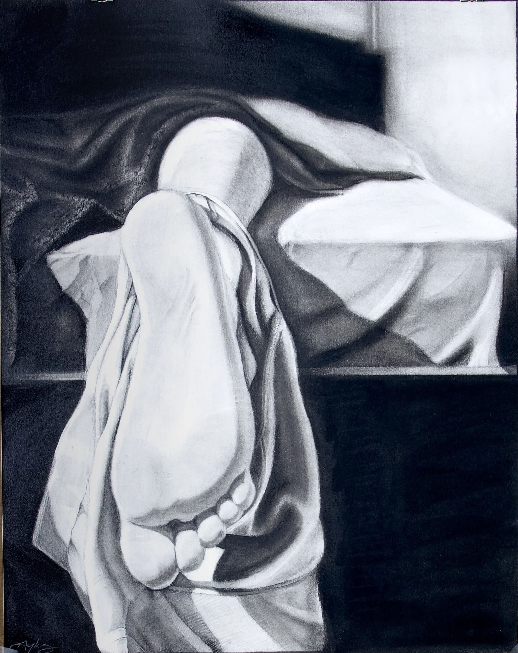  Charcoal on Bristol&nbsp; 18x24" 