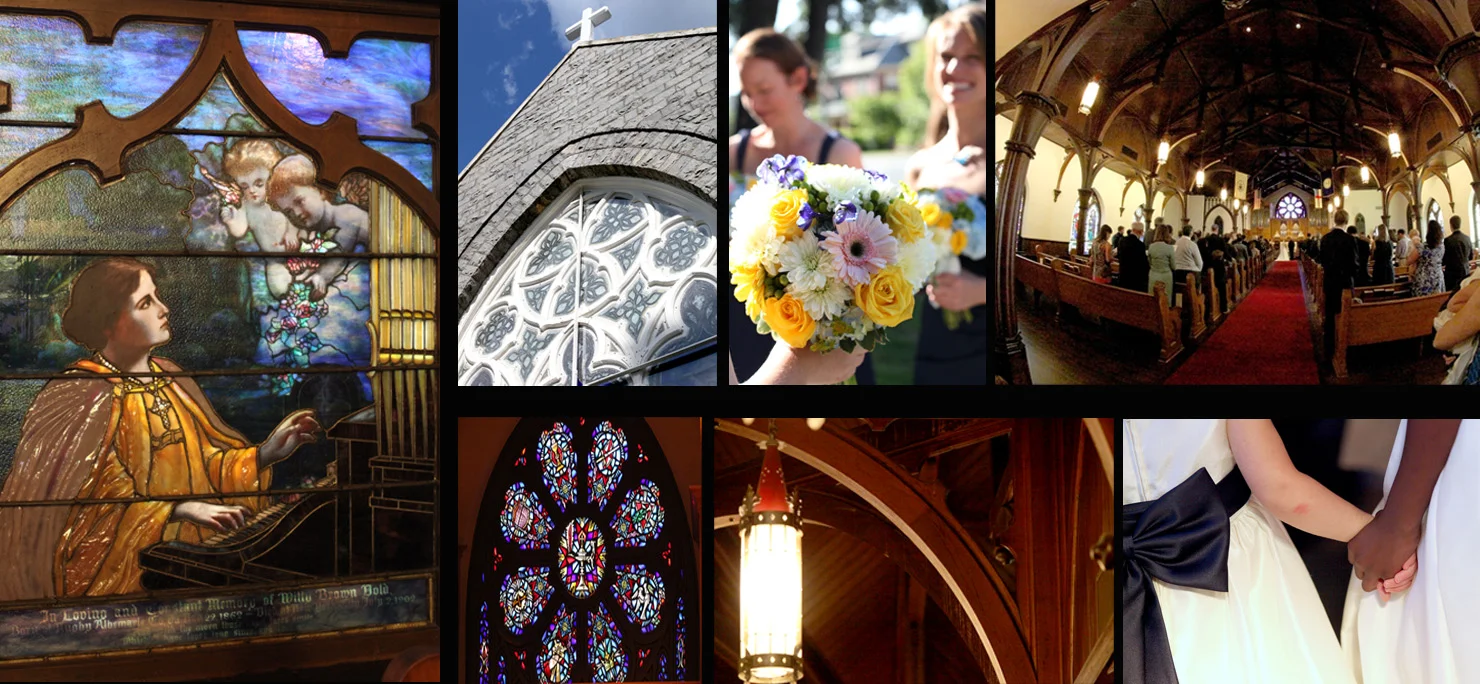Two random facts: The Church was beautiful. And I had lots of navy blue bows to tack. ;) 