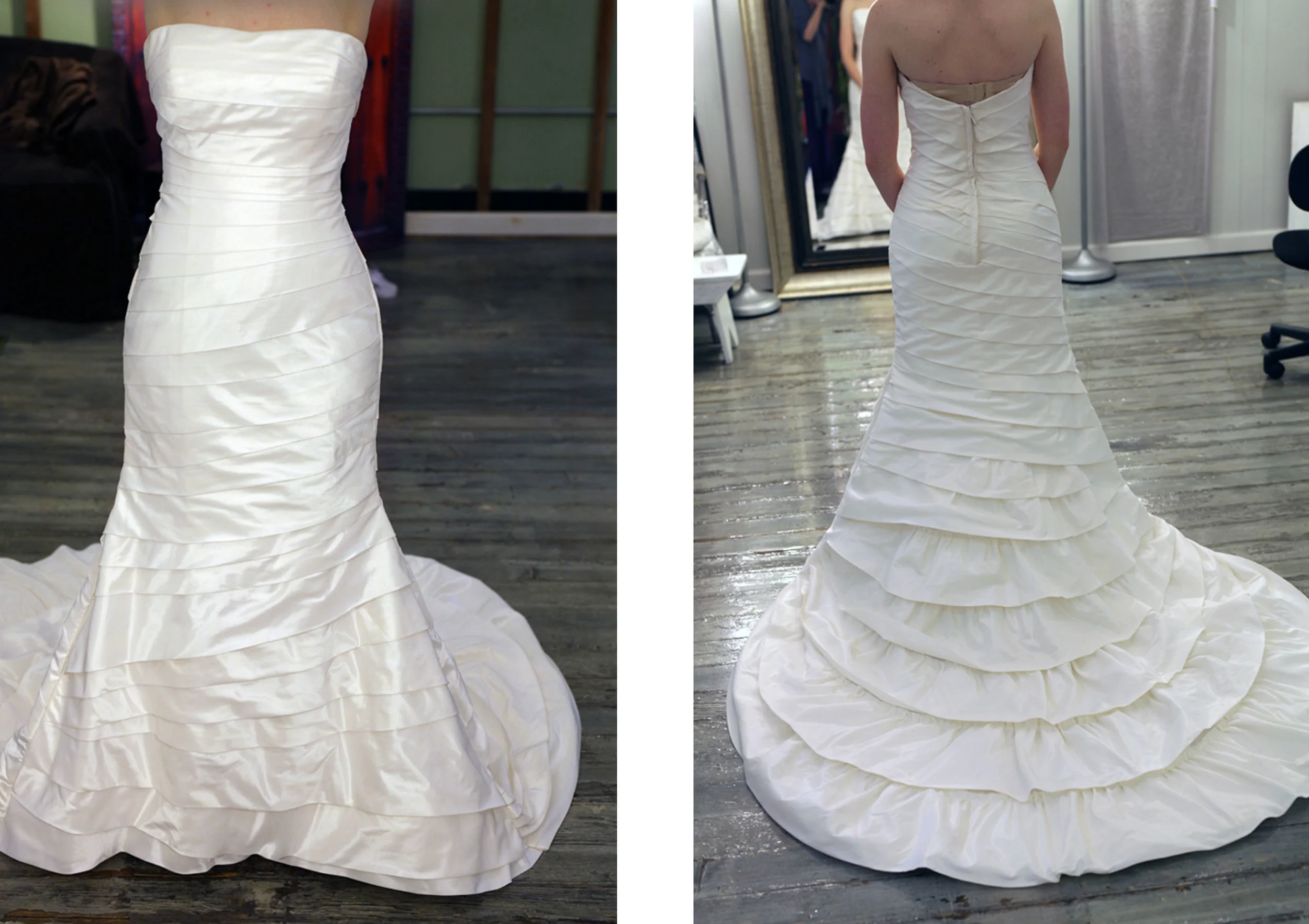 Hers' the effects of stage 1 of the fitting process. There are still some repairs to be made, (missing buttons).