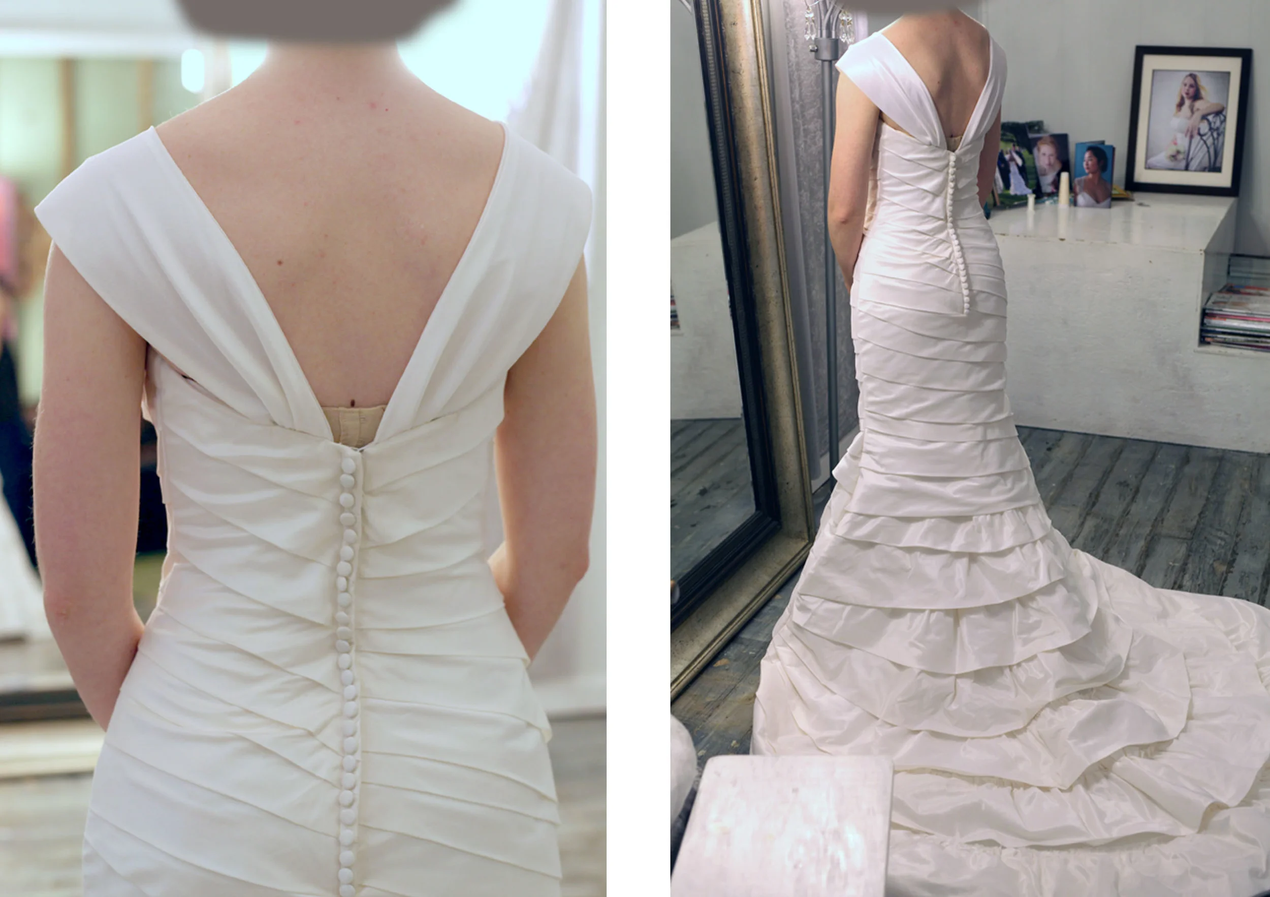 Final looks. &nbsp;We also put in a french bustle, but I didn't include that for brevity's sake. &nbsp;