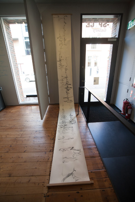 Body 30'57" Long roll, charcoal on lining paper