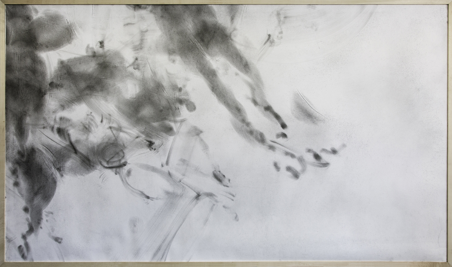 What Isn't Here Hasn't Happened 3, graphite on paper, 1.4 x 2.4m. £4,500 unframed