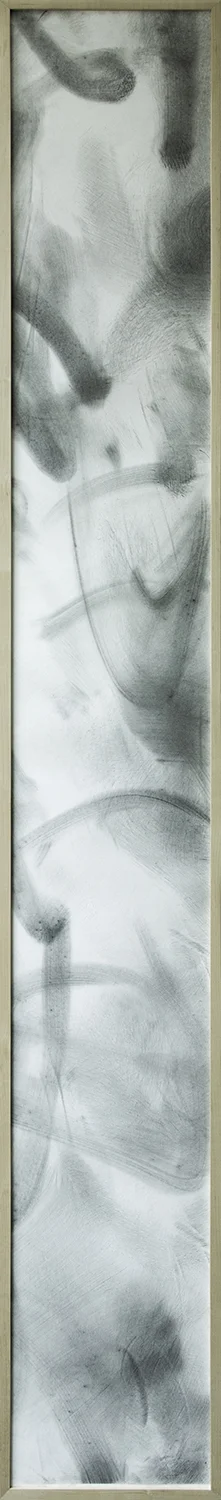 What Isn't Here Hasn't Happened 3e, graphite on paper, 1933 x 263mm. £1,750 framed unglazed