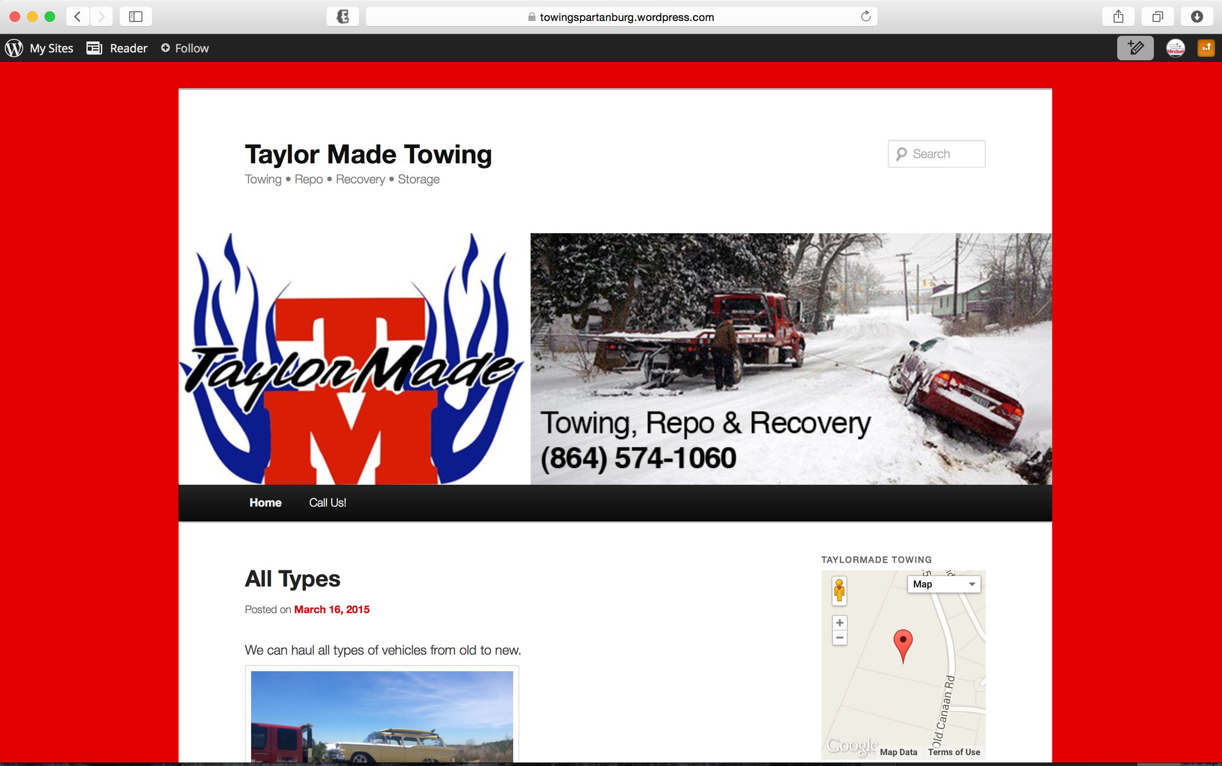 TaylorMade Towing Website/Blog