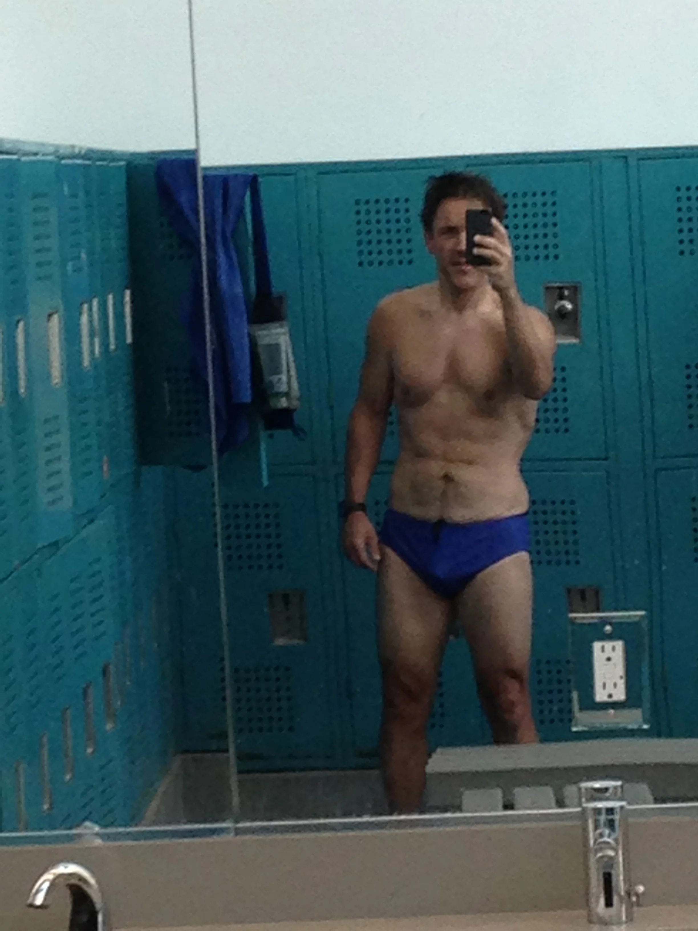 Guys always freak out for some reason when you break out a camera phone in the locker room.