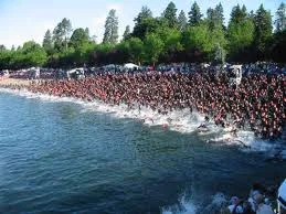 Nothing like starting a 140.6 mile race like with an aquatic death match!