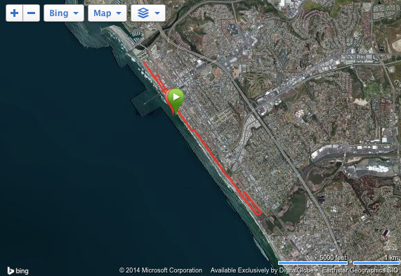It's basically two laps on a 6 mile out and and back