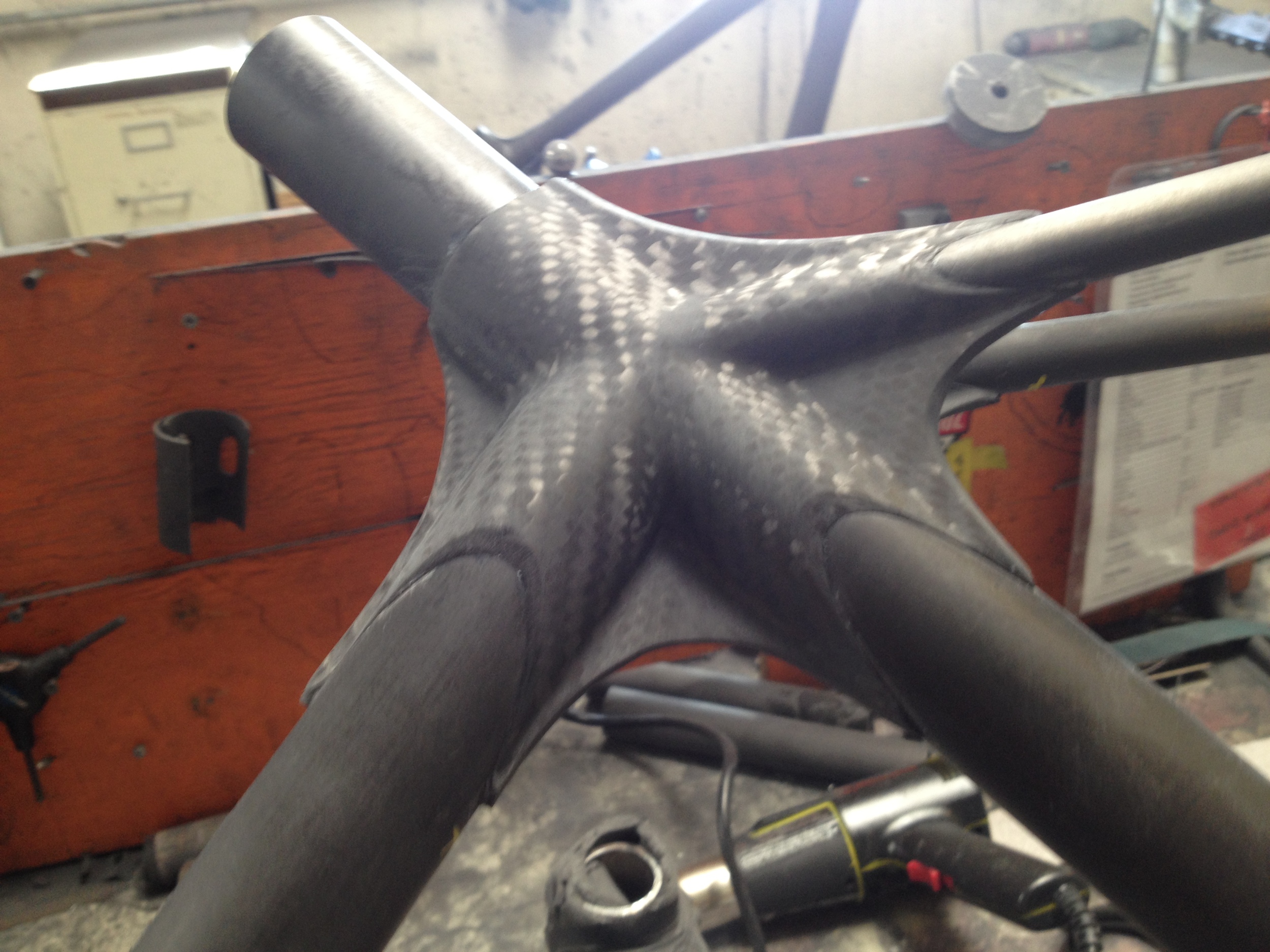 The lugs are gorgeous to my eye. I love the look so much, I opted to skip paint and leave the bike as a "nude" carbon frame.