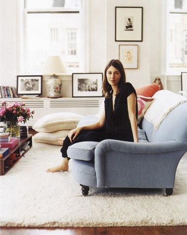 Sofia Coppola on a George Sherlock Two-Seater. via Habituallychic.blogspot.com