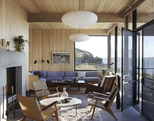 Shelter Island home of architect Cary Tamarkin | Interior Design by Suzanne Shaker, via House Beautiful