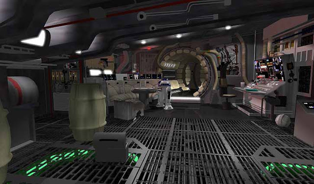Screen Depiction of Millenium Falcon Interior. via Seansgallery.com