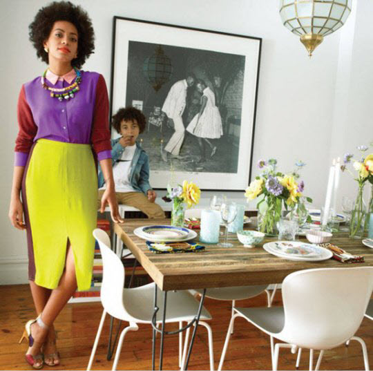 Knowles' Carroll Gardens Apt. Photo Credit: Paul Costello. via Elle Magazine