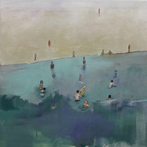 Coney Island by Charlotte Evans, Oil on Canvas