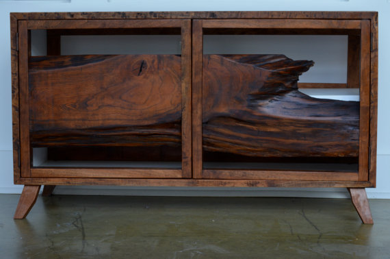 Live Edge Pointed Cabinet - mcmetzger ($2,500), Etsy.com