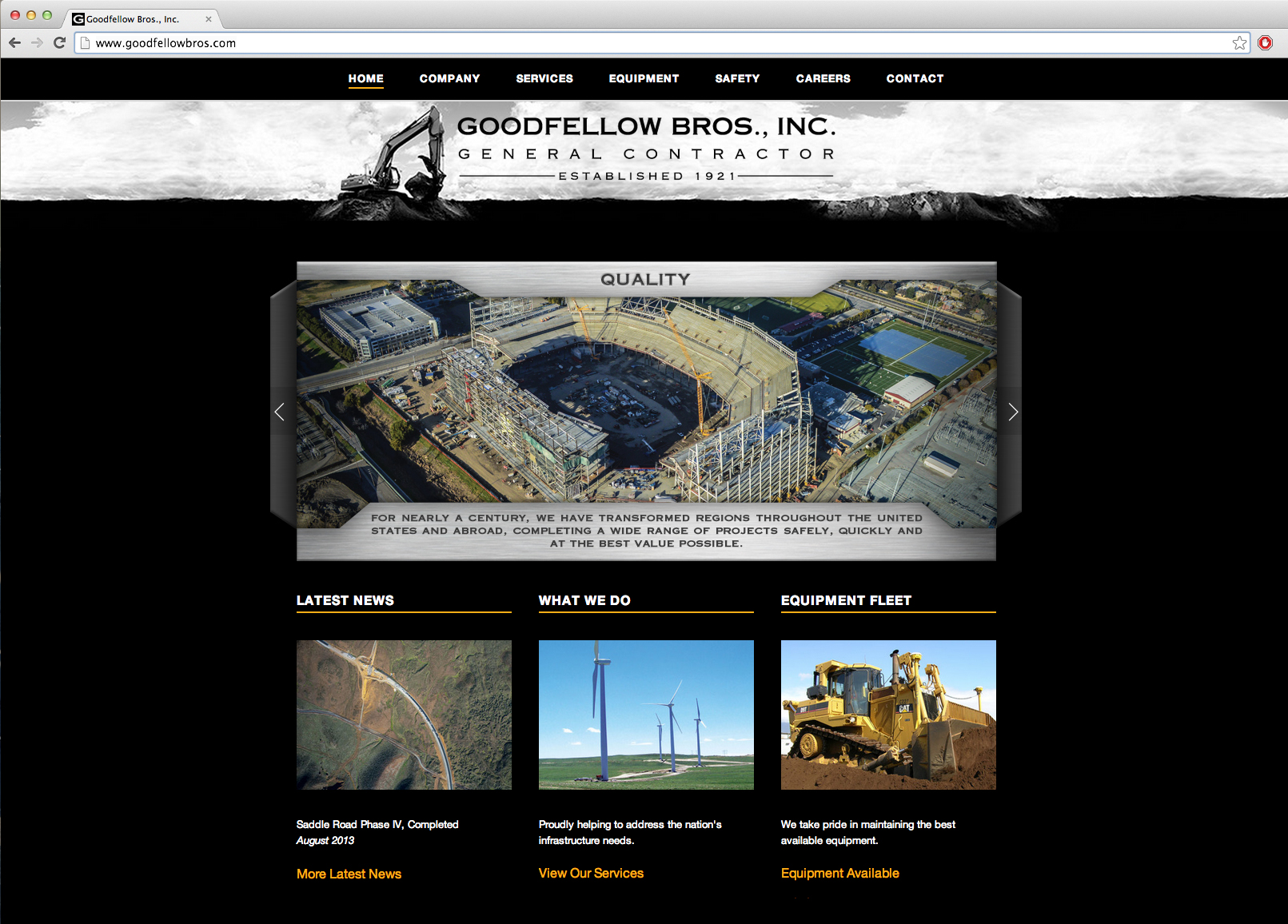 New 2014 website redesigned to encompass GBI's growing presence as an industry leader with a deep history.