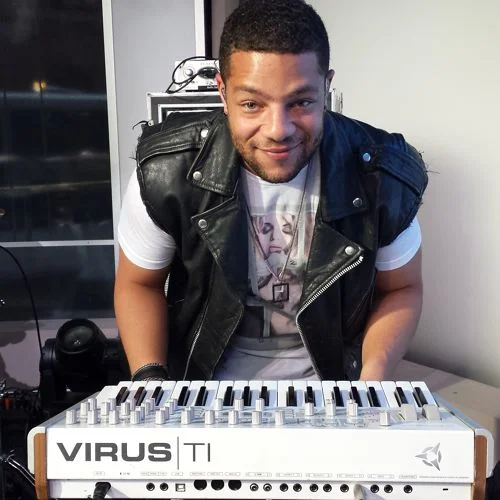 Jayme David Silverstein and his synthesizer.jpg