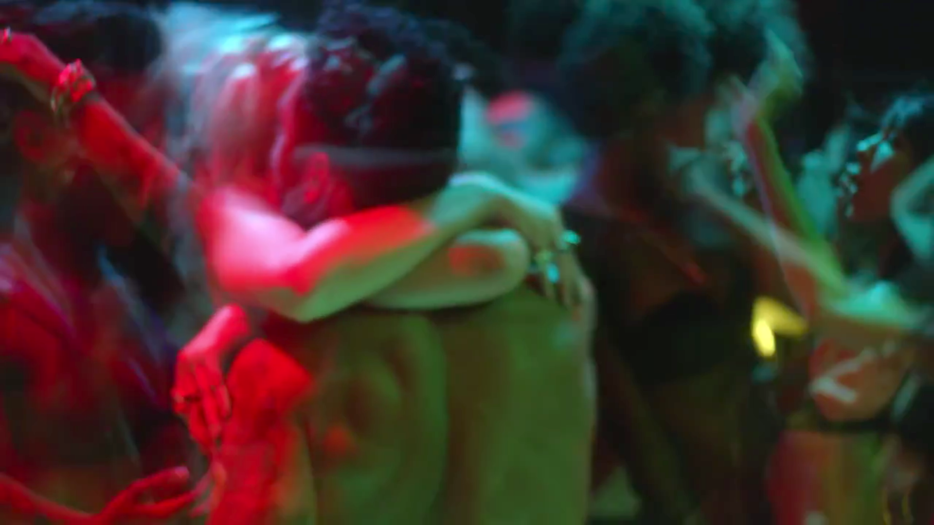 Miguel looking gorgeous as always as he hugs a girl in the Waves video.jpg