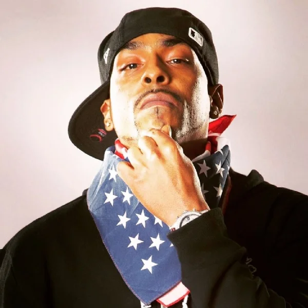 MC Brains looking hot with an American flag bandana around his neck.jpg