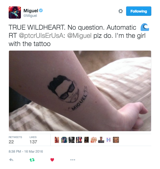 Miguel manually retweeting me on twitter and following me.jpg