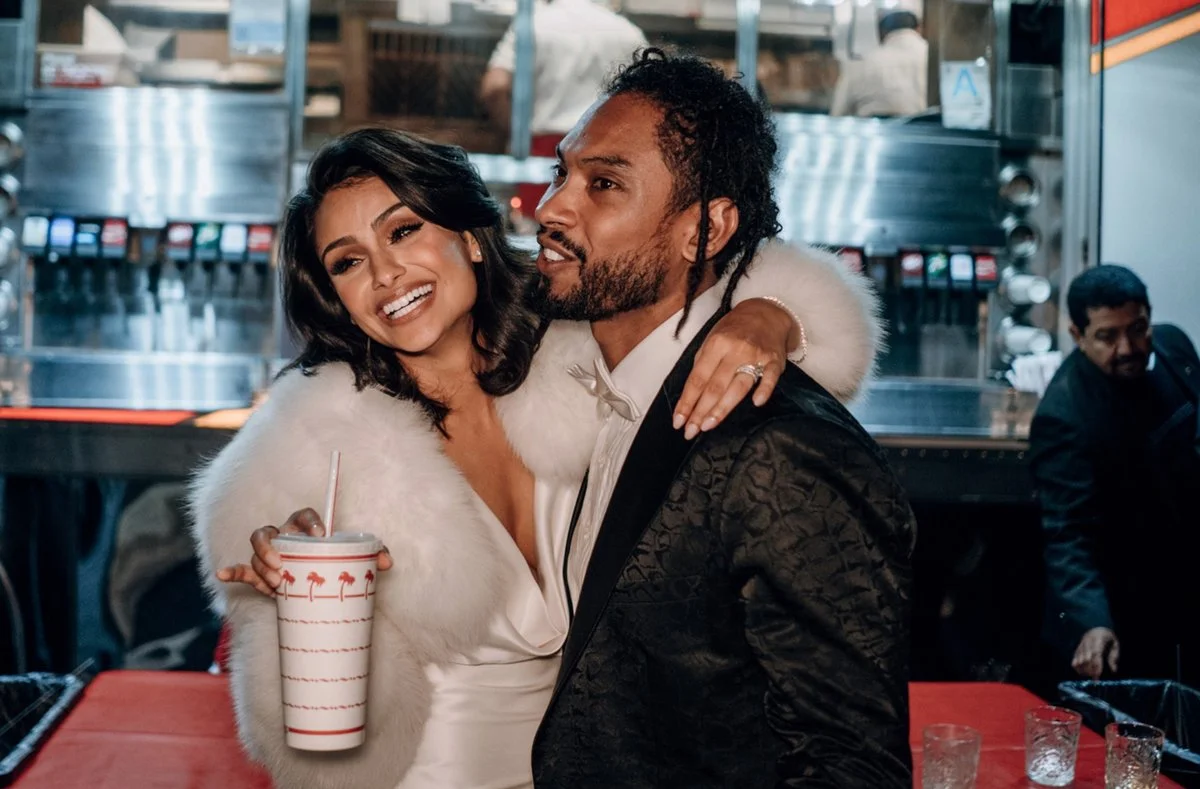 Nazanin and Miguel having In-N-Out at their wedding.jpg
