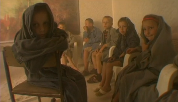 Asthmatic children in a halotherapy room in Solotvyno, Ukraine.