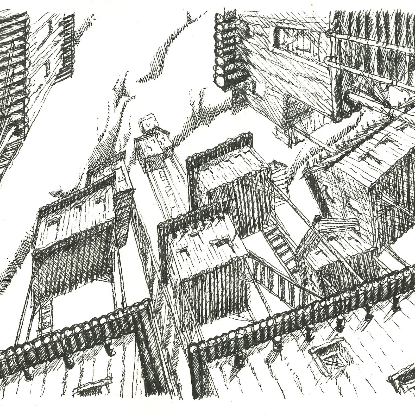 Mark Young's illustrations and Nicola Fucigna's article on Italo Calvino's Invisible Cities featured in Construction Literary Magazine