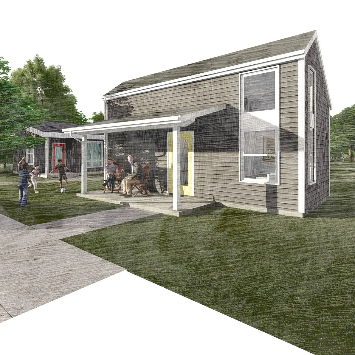 Tiny House Design for SquareOne Villages project in Cottage Grove