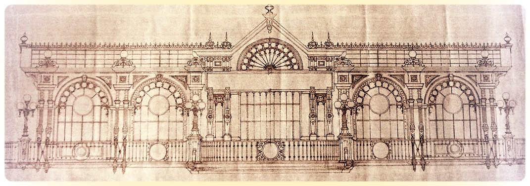 Eddie's final elevation with detail produced once the architects have laid out the basic structure.